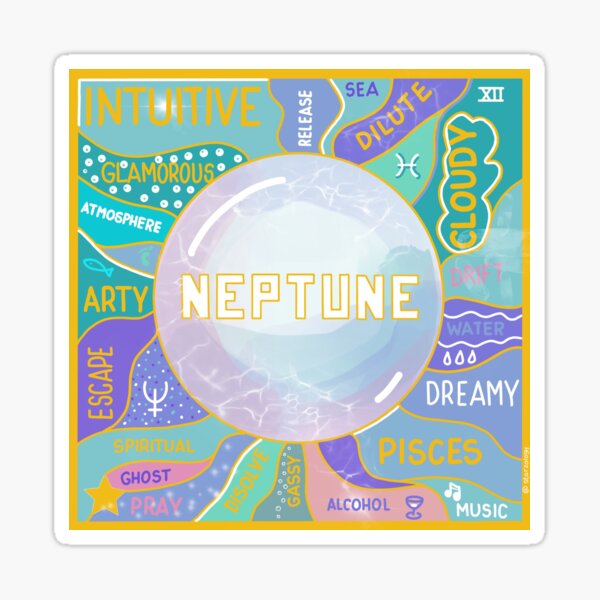 Neptune Planetary Ruler of Pisces Sticker