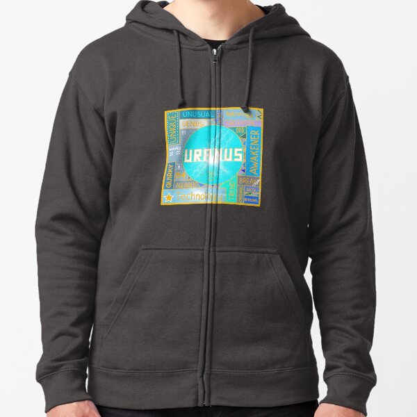 Uranus Planetary Ruler of Aquarius Zipped Hoodie