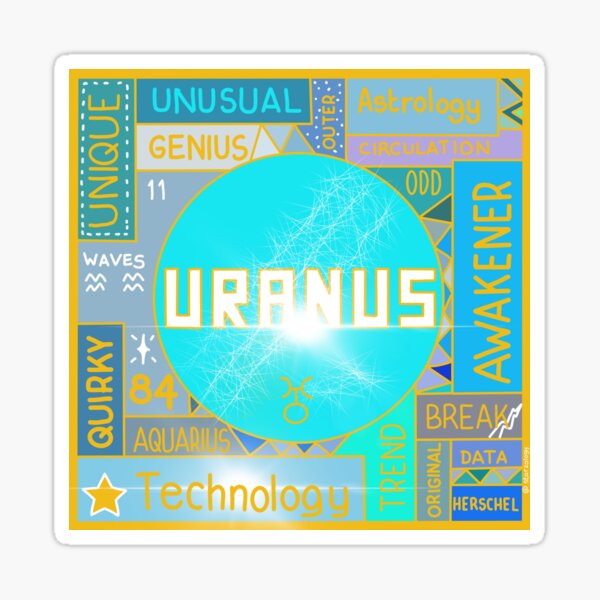 Uranus Planetary Ruler of Aquarius Sticker