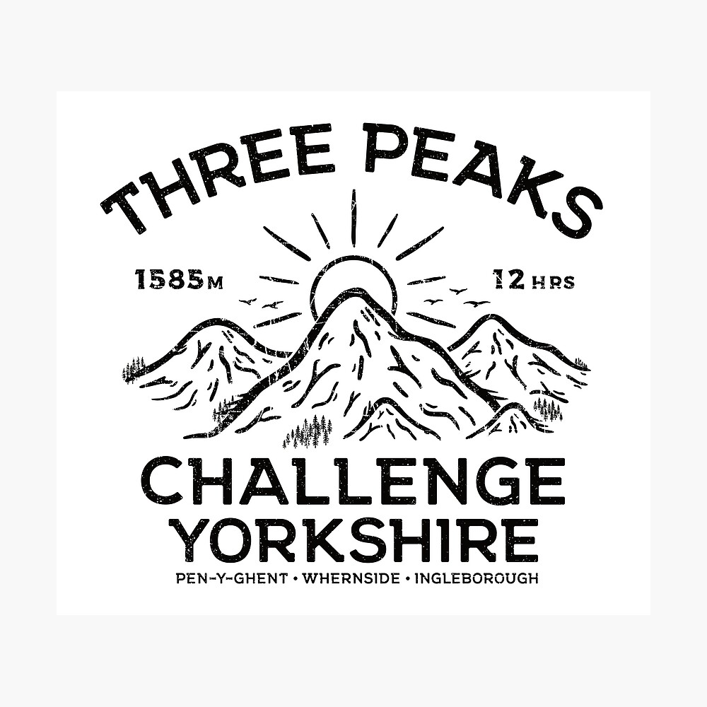 Yorkshire Three Peaks 3 Pen Y Ghent Ingleborough Whernside Mug Patch Badge 