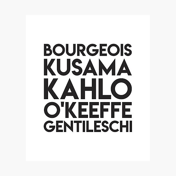 Artikel-Vorschau von Bürgerliche Kusama Kahlo Okeeffe Gentileschi (schwarz), designt und verkauft von didijuca.