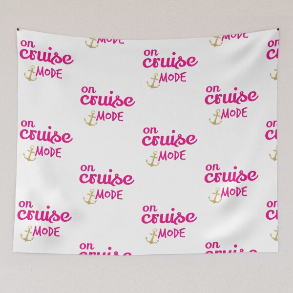 Item preview, On Cruise Mode in Pink with Gold Anchor designed and sold by tmckaydesigns.
