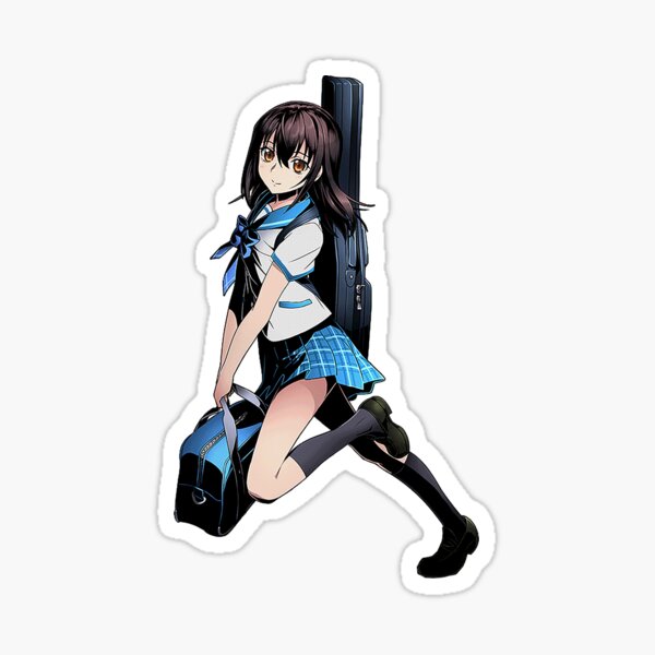 Kojou Akatsuki Strike the Blood Anime Girl Waifu Fanart Sticker