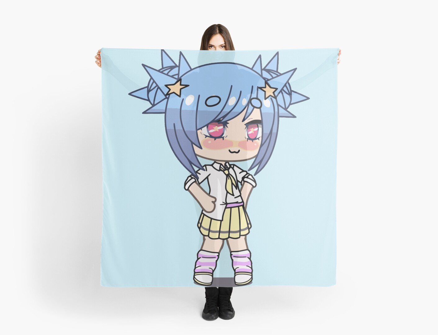 Gacha Life Rockstar Chan Scarf By Overflowhidden Redbubble - huge bloxburg update in roblox solobengamer