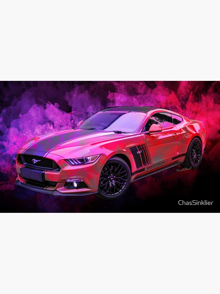 Discover 2019 Ford Mustang GT 5.0 Watercolor Premium Matte Vertical Poster