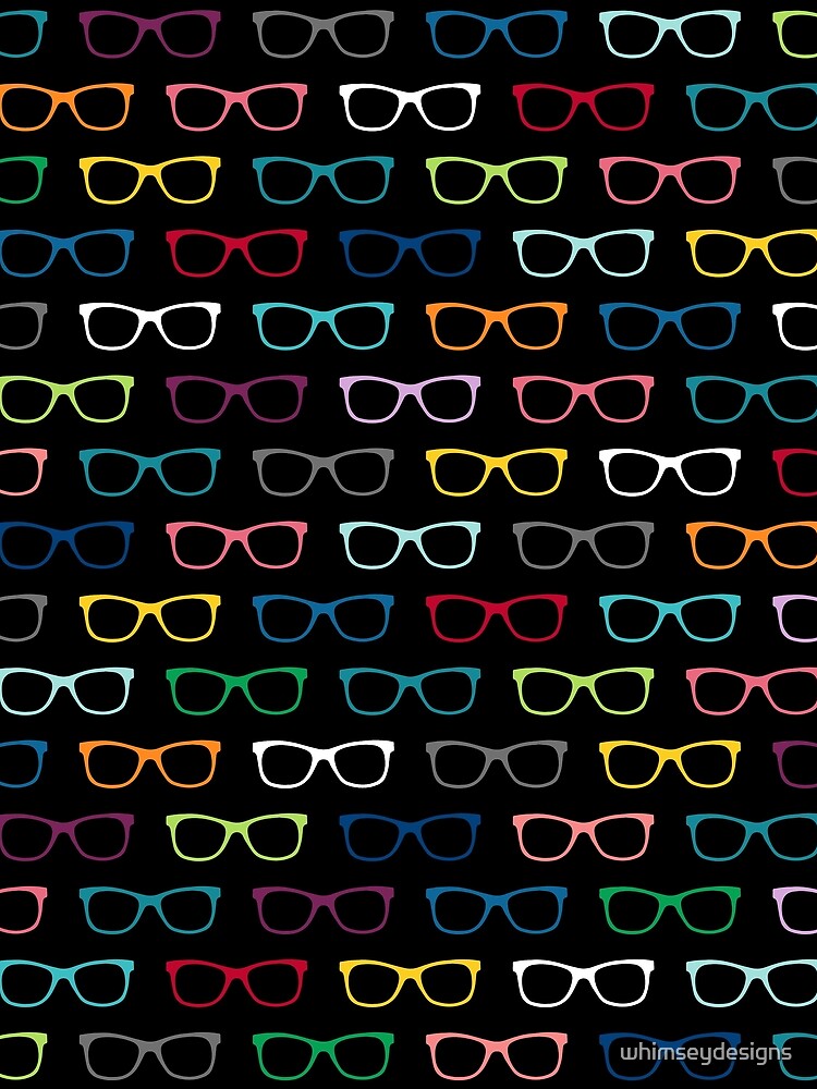 Colorful Hipster Eyeglasses Pattern by whimseydesigns