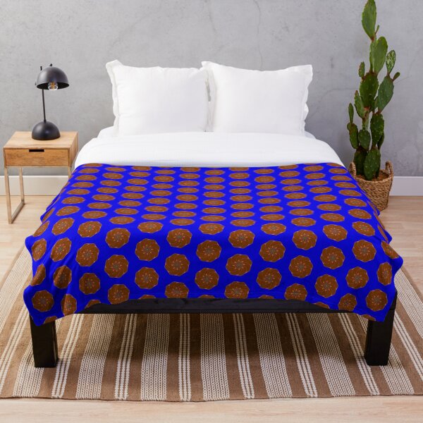 Item preview, Brown, pink and green motifs on a blue background designed and sold by Tony  Ruther.