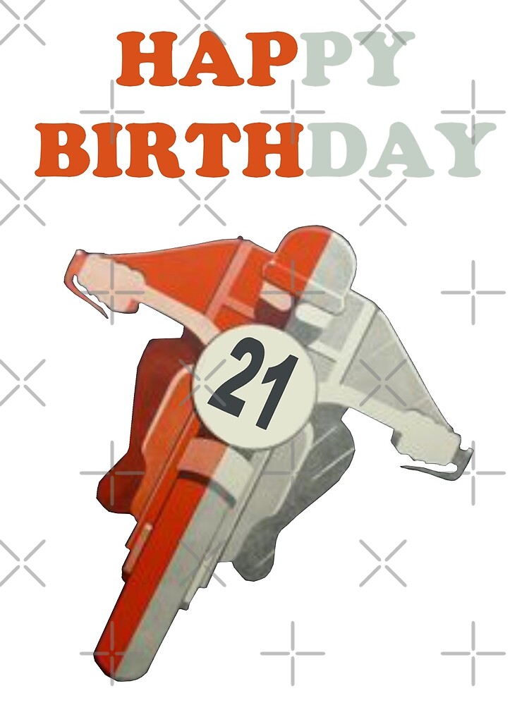 Carte De Vœux Tt Rider Joyeux Anniversaire Par Whatamidoing Redbubble