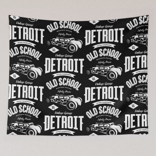 Artikelvorschau, Old School Detroit Racing Klassiker Hot Rod White entworfen und verkauft von extrisiceye.