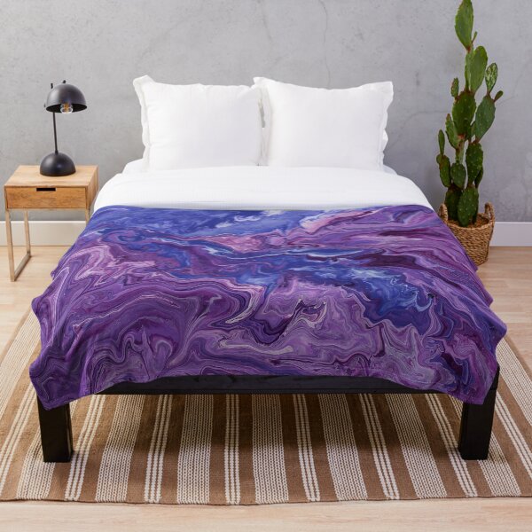 Item preview, Purple and Blue Original Fluid Pour Painting designed and sold by GingerEccentric.