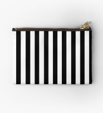 Black & White Striped Dress Zipper Pouch