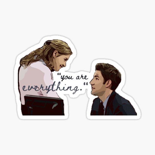 jim and pam you are everything Sticker
