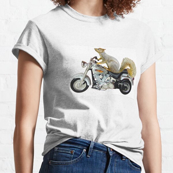Squirrel on Motorcycle Classic T-Shirt