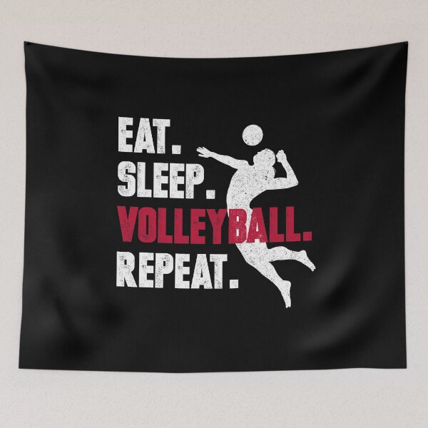 Item preview, Funny volleyball graphic Eat sleep volleyball repeat Birthday designed and sold by Pummli.