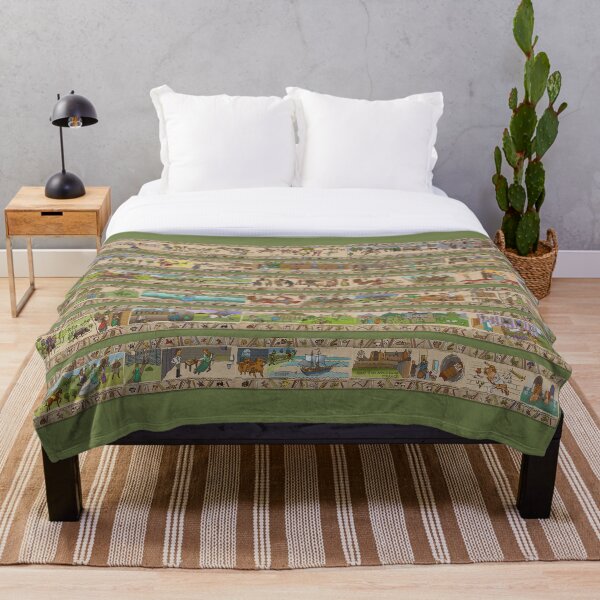 The Green Cuddle Rug Gabeaux Tapestry of Outlander Throw Blanket