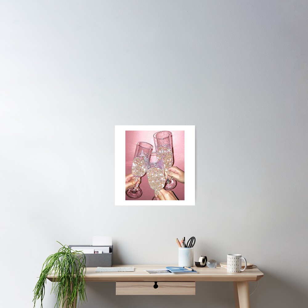 Sparkly Champagne Poster