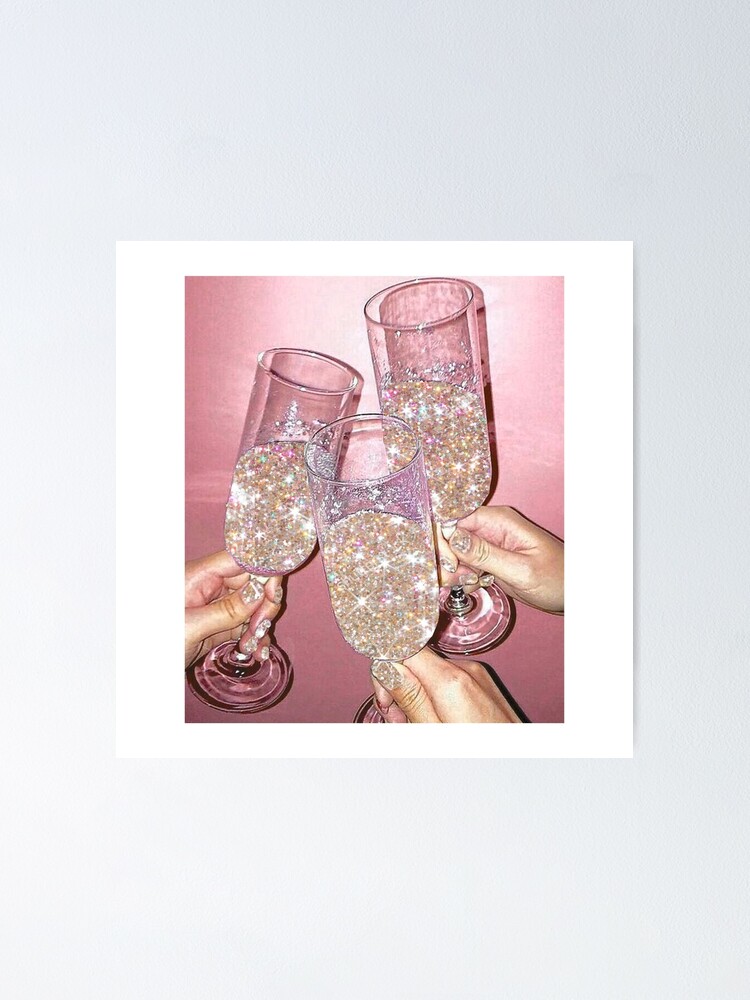 Alternate view of Sparkly Champagne Poster