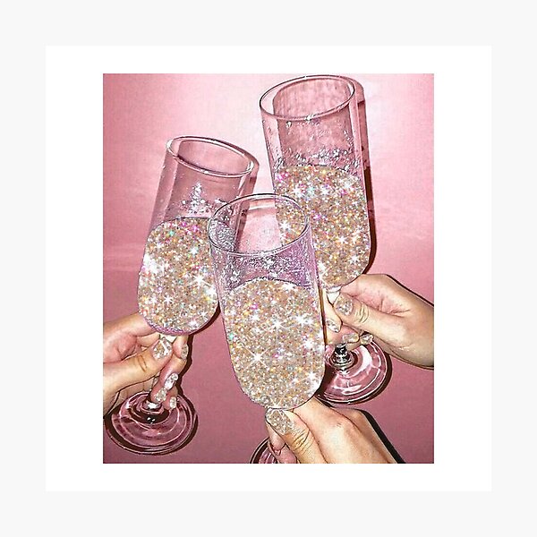 Sparkly Champagne Photographic Print