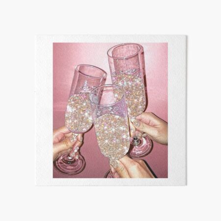 Sparkly Champagne Art Board Print
