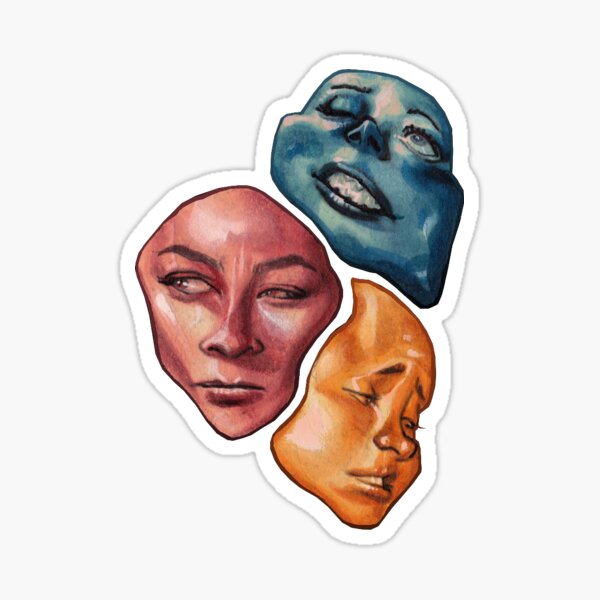 Three Faces Sticker