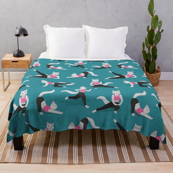 Item preview, Fitness Cats on teal designed and sold by nadyanadya.
