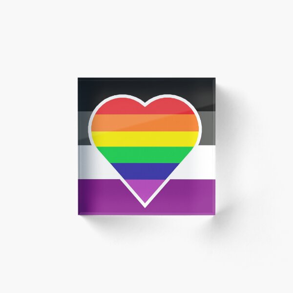 Homoromantic Ace Pride Flag Acrylic Blocks | Redbubble