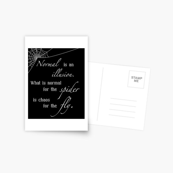 Normal is an Illusion - Morticia Addams Postcard