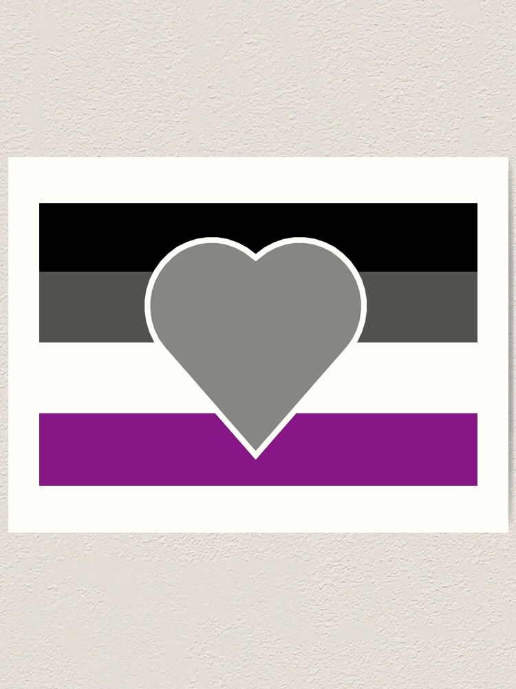 Greyromantic Asexual Flag Art Print By Disneyfanatic23 Redbubble