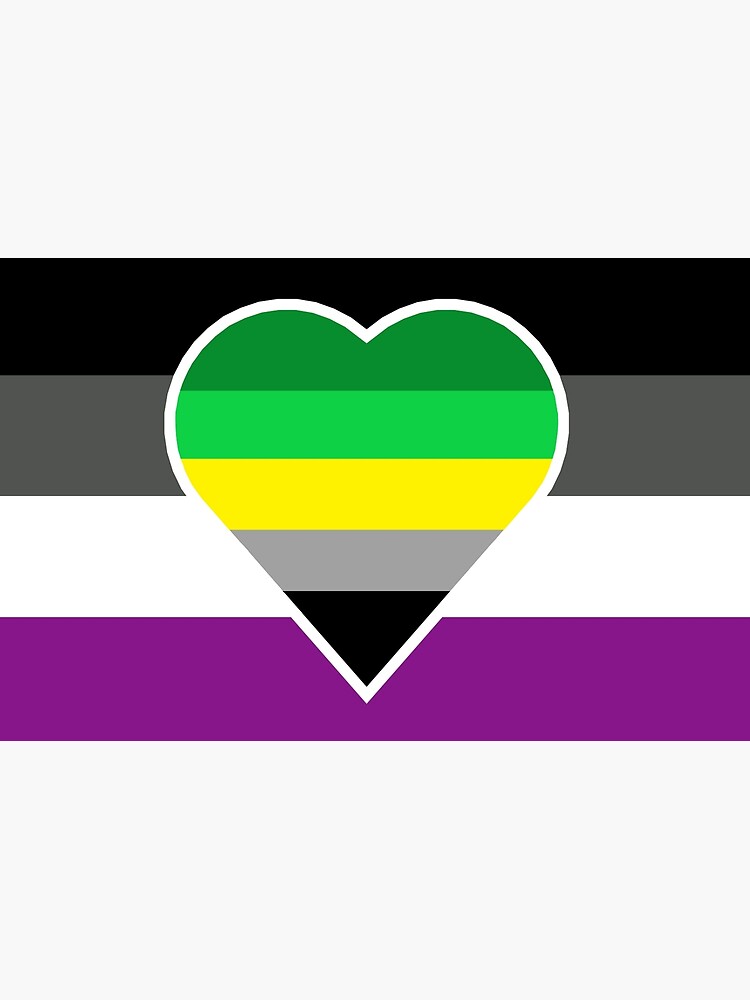 Aromantic Asexual Flag Yellow Stripe Variant Poster By Disneyfanatic23 Redbubble 