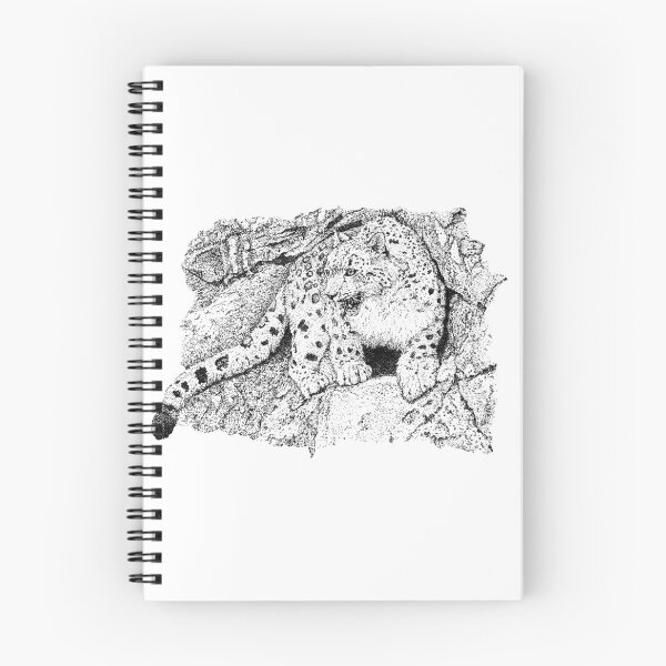 Item preview, Stippled snow leopard designed and sold by RootSpellStudio.