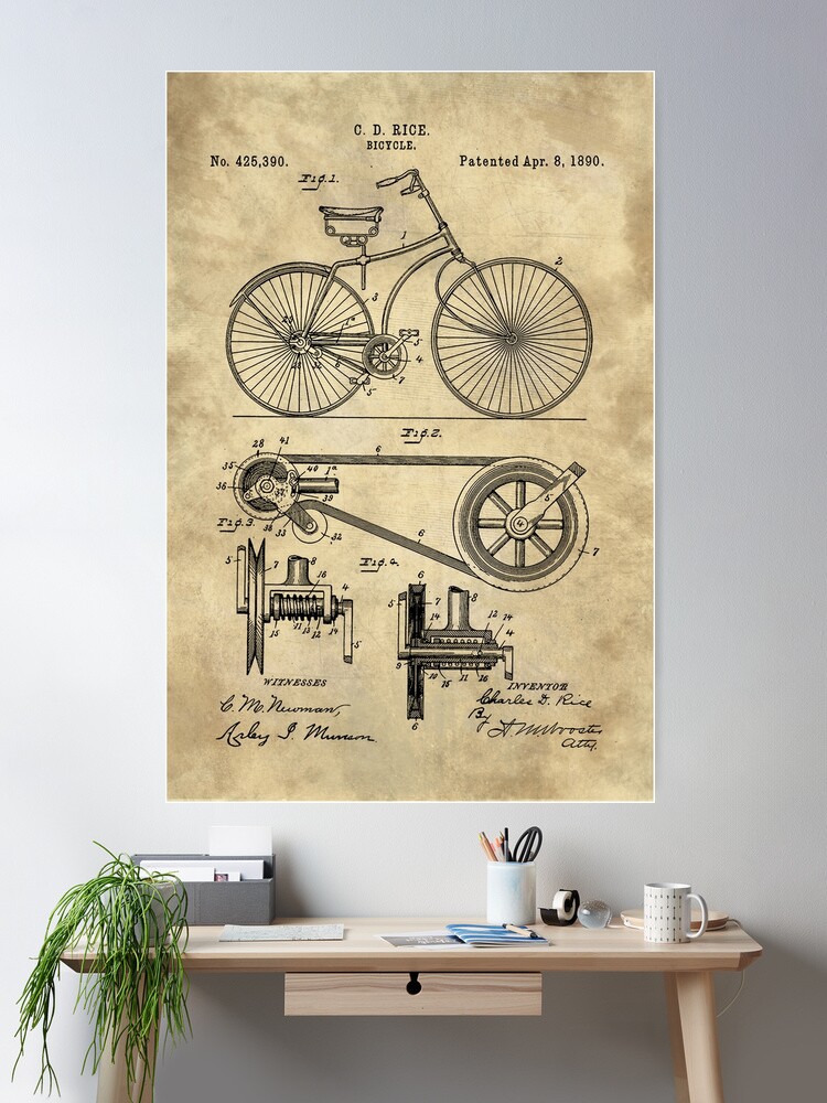 Vintage Bicycle Patent Lantern Lamp