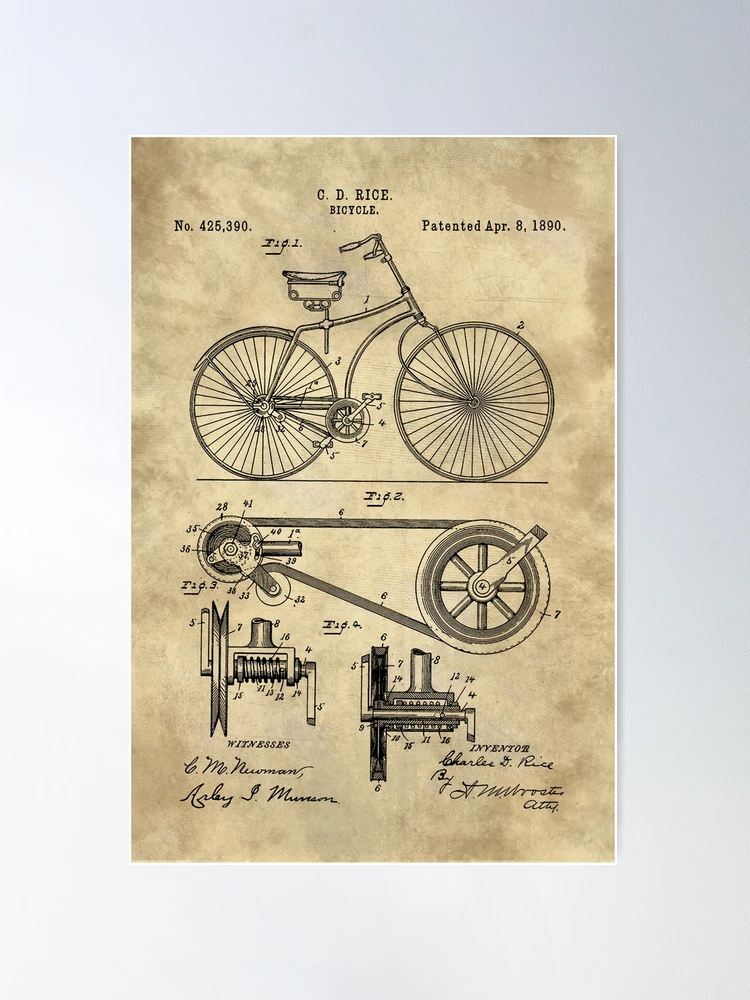 Dirt Bike Patent Poster Drawing Design Graphic by Antique Pixls · Creative  Fabrica