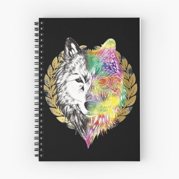 Item preview, Grunge Wolf Silhouette Lines Colorful Art - Type A designed and sold by Obtineo.