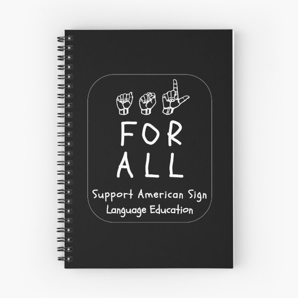 Item preview, ASL Styles: ASL For All - Support ASL Education on Black designed and sold by ASLstyles.