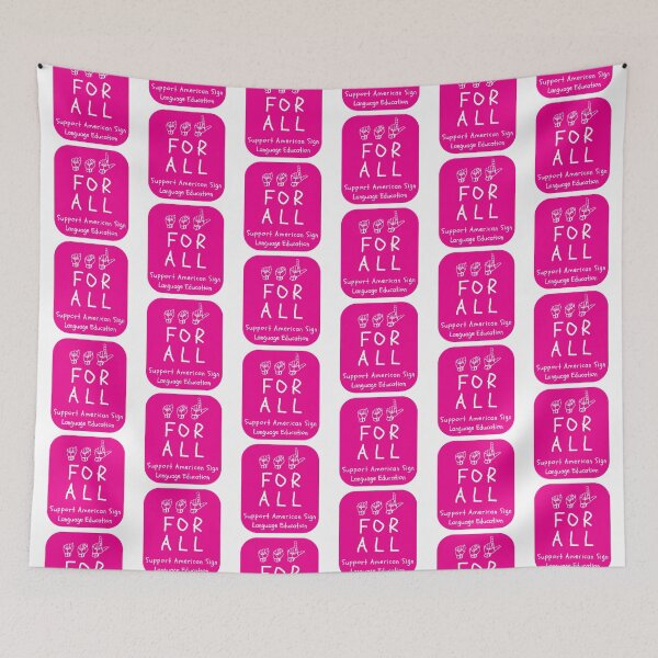 Item preview, ASL Styles:  ASL For All - Support ASL Education on Pink designed and sold by ASLstyles.