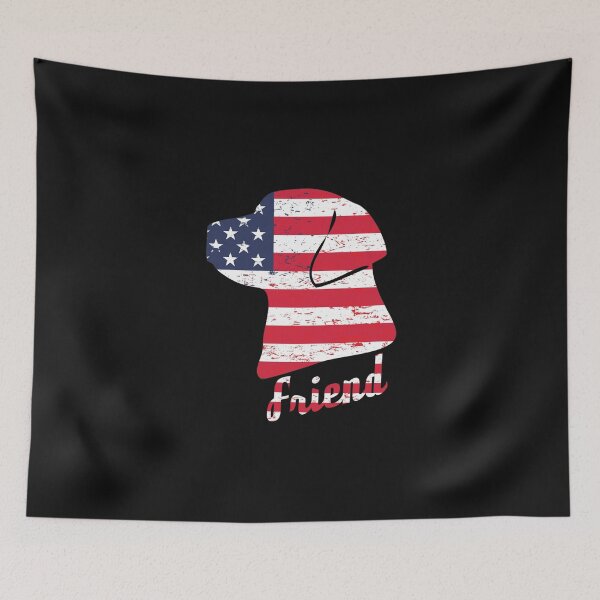 Item preview, Labrador Dog 4th of July Best Friend American US flag cute patriotic gift for pet owner  designed and sold by alenaz.