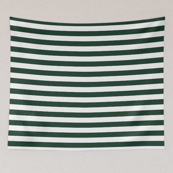 Item preview, Phthalo Green and White Horizontal Stripes designed and sold by ColorPatterns.