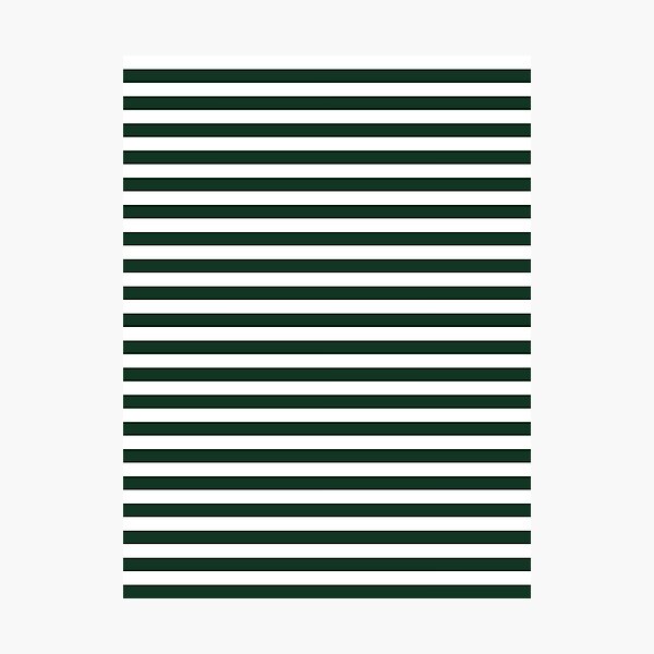 Item preview, Phthalo Green and White Horizontal Stripes designed and sold by ColorPatterns.