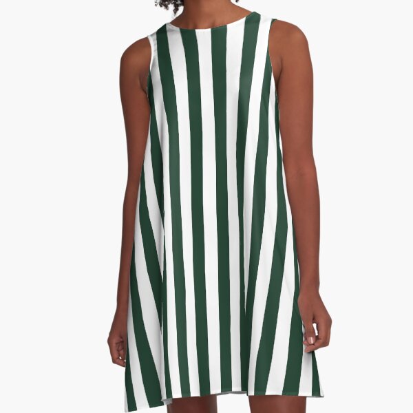 Item preview, Phthalo Green and White Vertical Stripes designed and sold by ColorPatterns.
