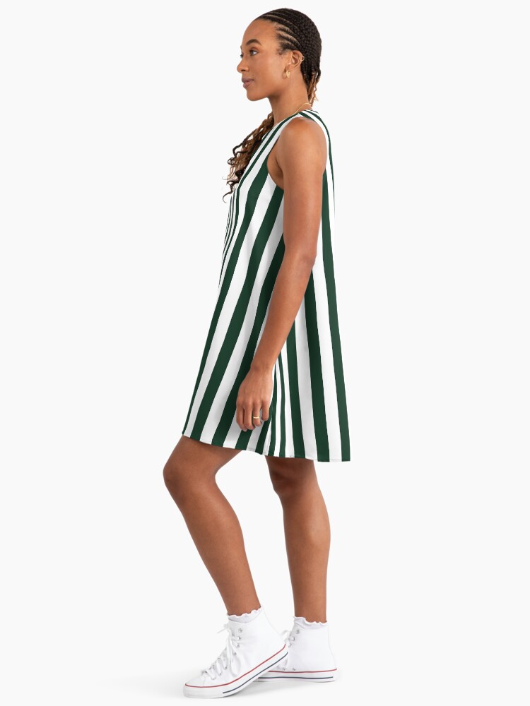 Phthalo Green and White Vertical Stripes" A-Line Dress for Sale by ColorPatterns | Redbubble Phthalo Green and White Vertical Stripes" A-Line Dress for Sale by ColorPatterns | Redbubble