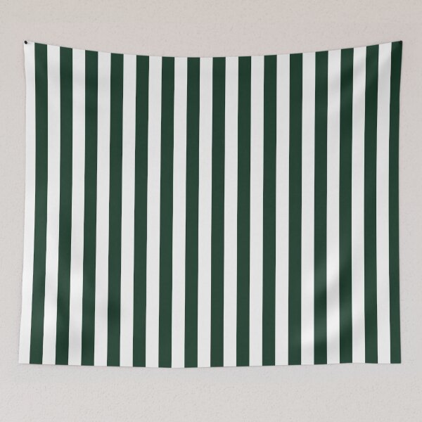 Item preview, Phthalo Green and White Vertical Stripes designed and sold by ColorPatterns.