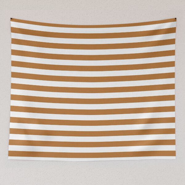 Item preview, Copper Brown and White Horizontal Stripes designed and sold by ColorPatterns.