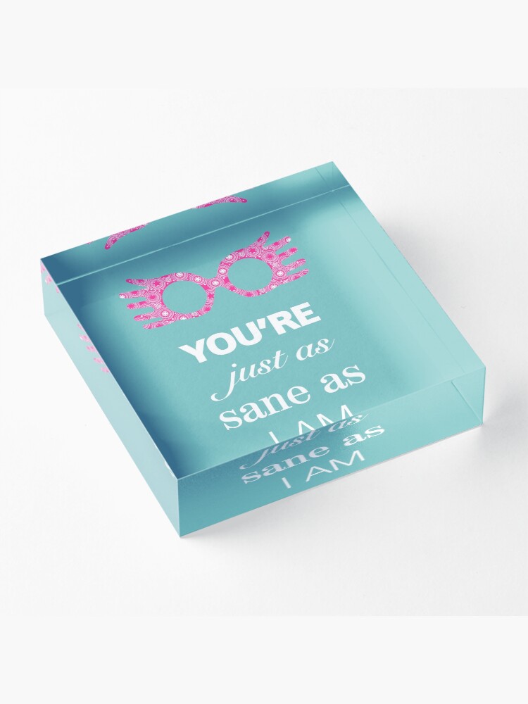 Alternate view of Luna Lovegood Glasses Acrylic Block