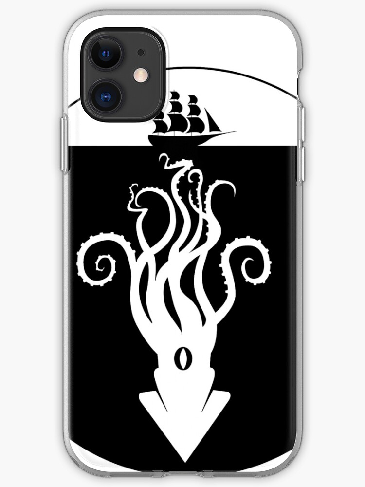 Vintage Kraken attacking ship illustration iphone 11 case Vintage Kraken attacking ship illustration iphone 11 case