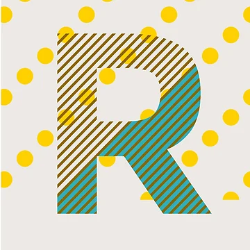Artwork thumbnail, Typeface "R" by LAZYDAYpaper