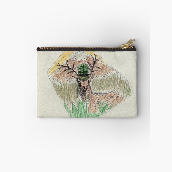 Item preview, Colored Pencil Deer Wearing A Hat Illustration designed and sold by QuirkyHeartmade.