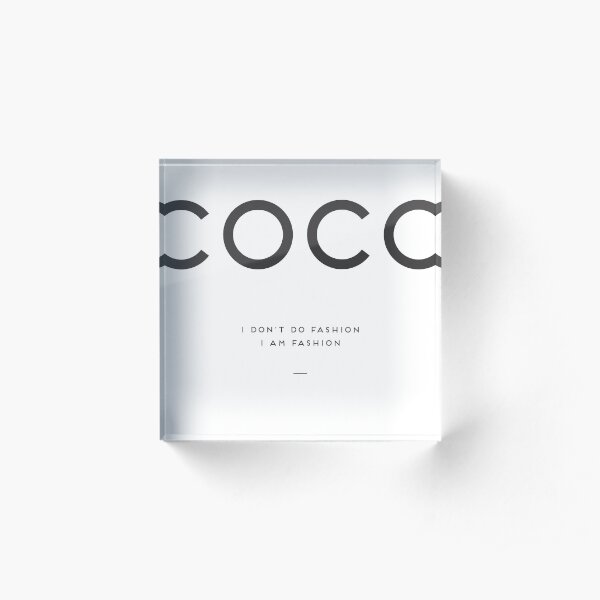 Coco Chanel Acrylic Block
