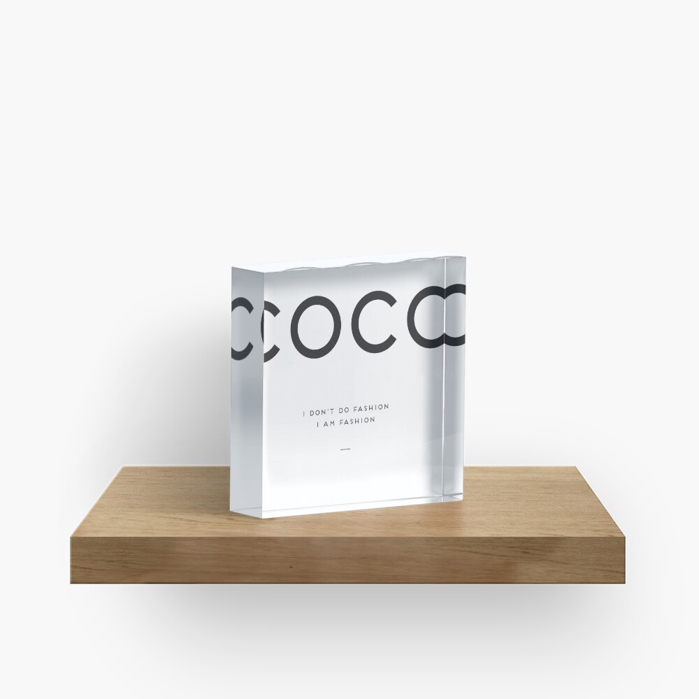 Coco Chanel Acrylic Block