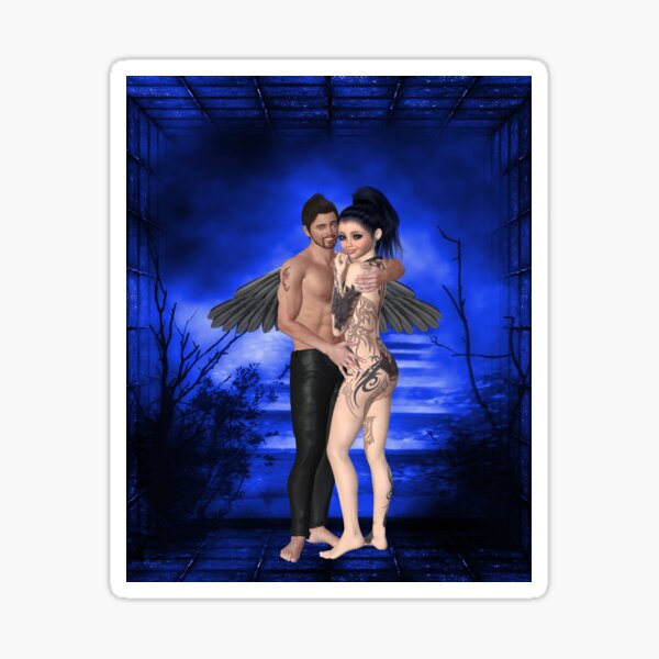 Engelpaar Sticker