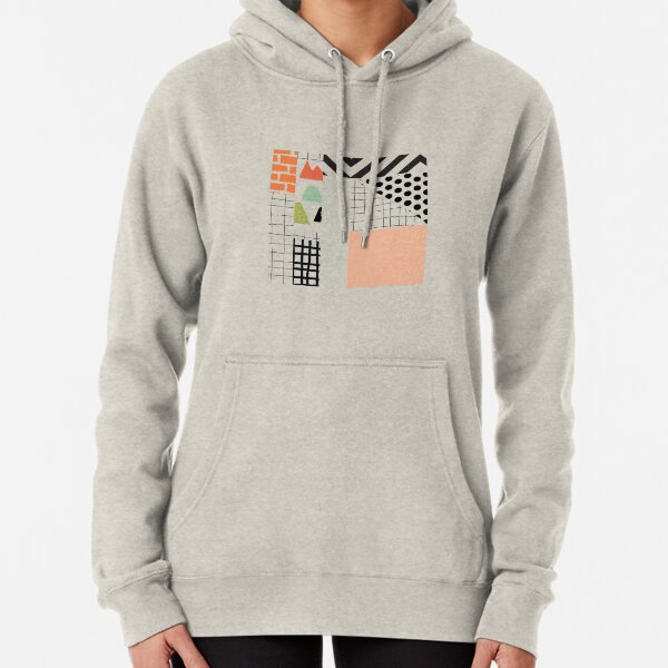 minimal abstract coral Pullover Hoodie